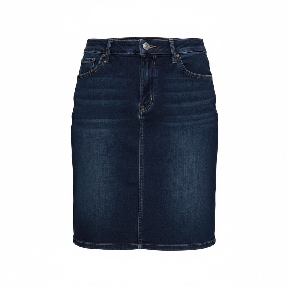 Amazon Essentials Womens Dark Wash Denim Skirt Size 14 Indigo Blue